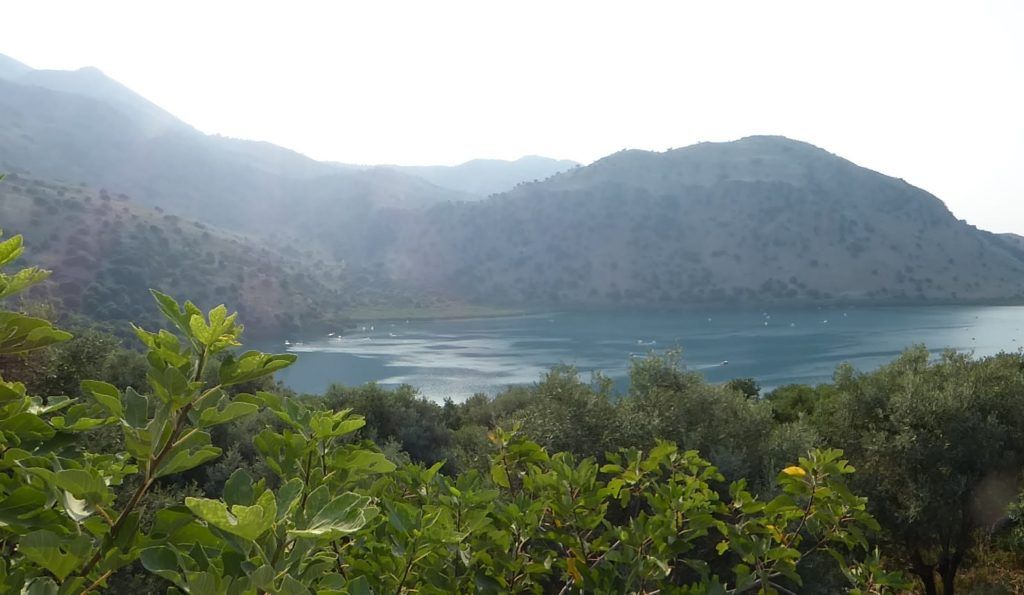 Lake Kournas is peaceful and beautiful, one aspect of the great variety of scenery in Crete