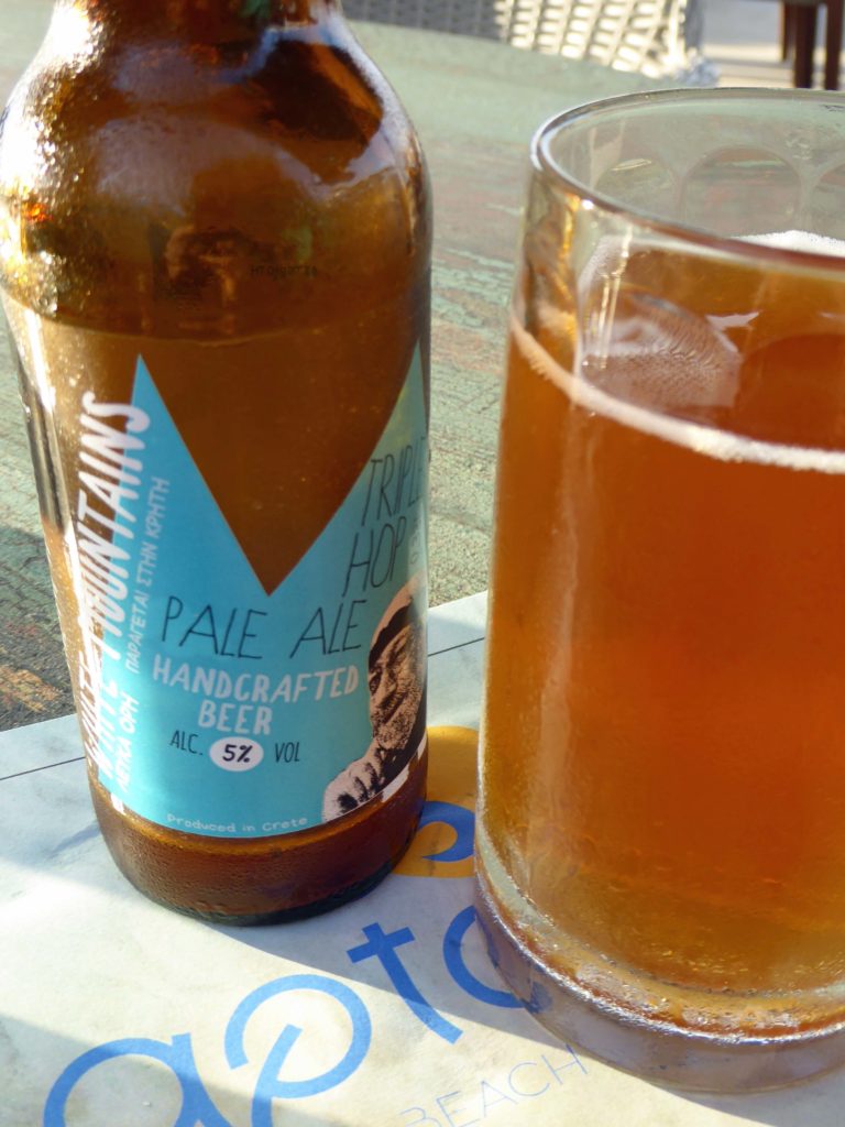 White Mountains ale at Aptera beach resort - all part of beers in Crete